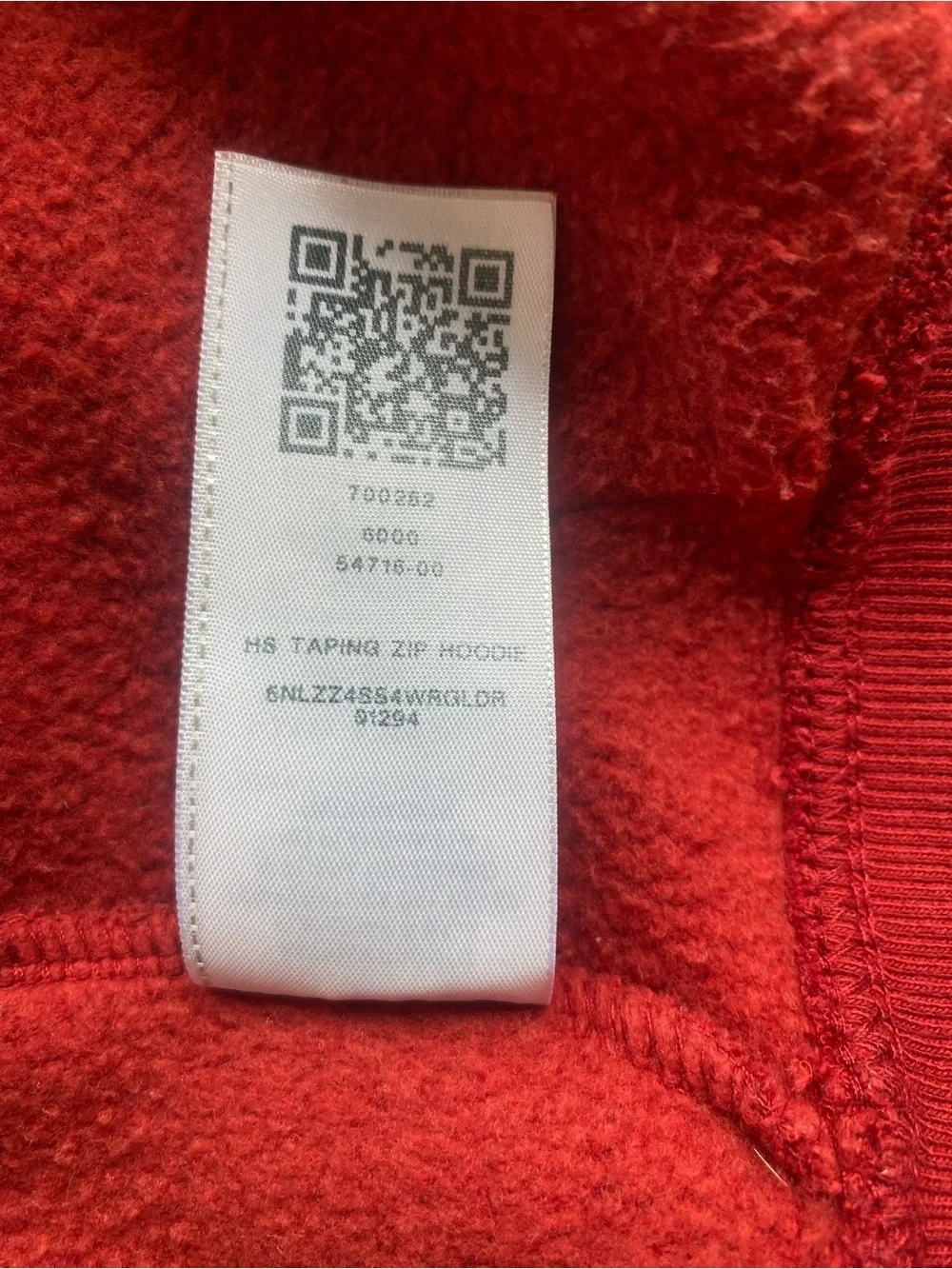 True Religion Red Zip Up Hoodie Logo Tape Sleeves Men’s Size Large L Streetwear
